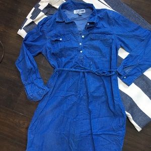 Denim maternity dress